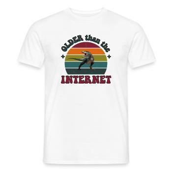 Older than the Internet - Dino Sunset - Männer T-Shirt - Weiß - Vorne - AI Model Male 178 dark (178cm)