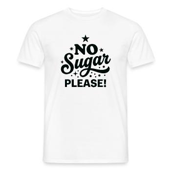 Kein Zucker bitte Handlettered-Design - Männer T-Shirt - Weiß - Vorne - AI Model Male 178 dark (178cm)