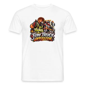 Cartoon-Schleppfahrer - Männer T-Shirt - Weiß - Vorne - AI Model Male 178 dark (178cm)