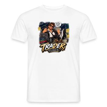 Free Trader: Finanzielle Gewinne und Lachen - Männer T-Shirt - Weiß - Vorne - AI Model Male 178 dark (178cm)