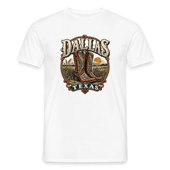 Texas Dallas Cowboy Stiefel - Männer T-Shirt - Weiß - Vorne - AI Model Male 178 dark (178cm)
