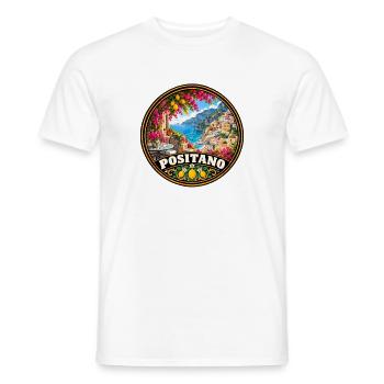 Positano Italien Mittelmeer Küste Urlaub - Männer T-Shirt - Weiß - Vorne - AI Model Male 178 dark (178cm)