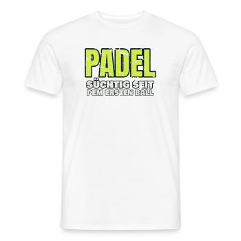 Padel - süchtig seit dem ersten Ball - Vintage - Männer T-Shirt - Weiß - Vorne - AI Model Male 178 dark (178cm)