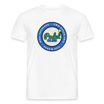 Padel Club - Zwei gegen Zwei, vier Wände - Männer T-Shirt - Weiß - Vorne - AI Model Male 178 dark (178cm)