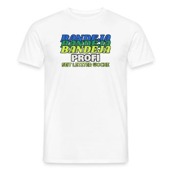 Bandeja Profi seit letzter Woche - Padel - Männer T-Shirt - Weiß - Vorne - AI Model Male 178 dark (178cm)