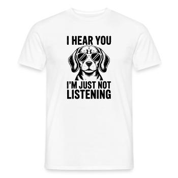 Beagle Spruch Hunde Lustiges Beagle Geschenk - Männer T-Shirt - Weiß - Vorne - AI Model Male 178 dark (178cm)