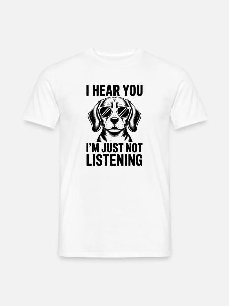 Beagle Spruch Hunde Lustiges Beagle Geschenk - Männer T-Shirt - Weiß