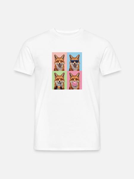 Füchse Fuchs - Männer T-Shirt - Weiß