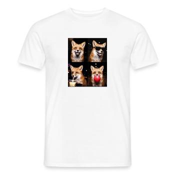 Füchse Fuchs - Männer T-Shirt - Weiß - Vorne - AI Model Male 178 dark (178cm)