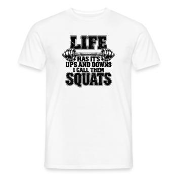 Lustige Fitness-Gewichtheber-Gym-Workout-Motivation - Männer T-Shirt - Weiß - Vorne - AI Model Male 178 dark (178cm)