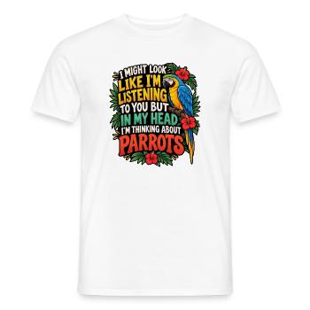Lustige Papageien-Mama Besitzerin Vogelliebhaber Tropische Haustierkunst - Männer T-Shirt - Weiß - Vorne - AI Model Male 178 dark (178cm)