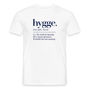 hygge - Definition - Dänemark - Denmark - Männer T-Shirt - Weiß - Vorne - AI Model Male 178 dark (178cm)