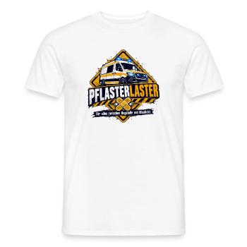 Pflaster Laster Blaulicht Humor - Männer T-Shirt - Weiß - Vorne - AI Model Male 178 dark (178cm)