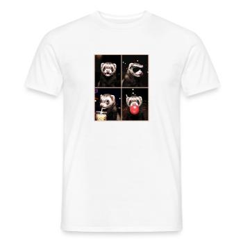 Ferret Frettchen - Männer T-Shirt - Weiß - Vorne - AI Model Male 178 dark (178cm)