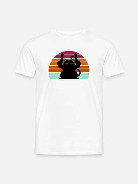 Cat Gun - Männer T-Shirt - Weiß