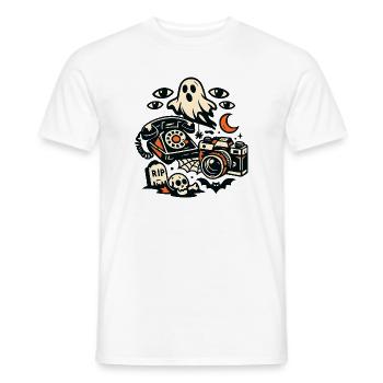 Geisterretrokamera Collage - Männer T-Shirt - Weiß - Vorne - AI Model Male 178 dark (178cm)