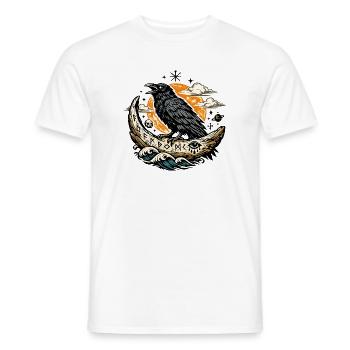 Rabenmond und Flammender Mond - Männer T-Shirt - Weiß - Vorne - AI Model Male 178 dark (178cm)