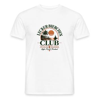 Tropischer Retro Club Tee - Männer T-Shirt - Weiß - Vorne - AI Model Male 178 dark (178cm)