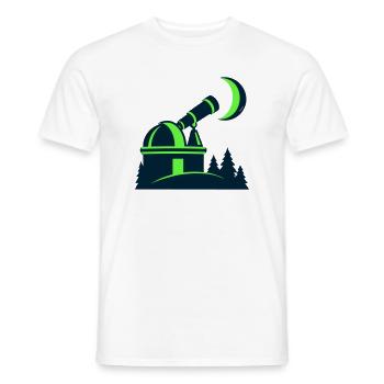 Sternwarte Teleskop Grafik - Männer T-Shirt - Weiß - Vorne - AI Model Male 178 dark (178cm)