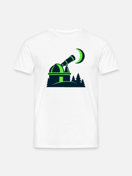 Sternwarte Teleskop Grafik - Männer T-Shirt - Weiß