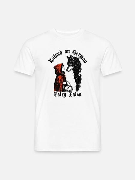 Raised on German Fairy Tails Rotkäppchen - Männer T-Shirt - Weiß