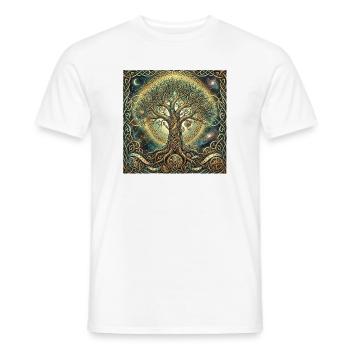 Zeitbaum und Nebel - Männer T-Shirt - Weiß - Vorne - AI Model Male 178 dark (178cm)