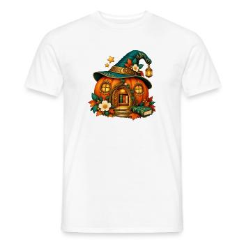 Verzaubertes Kürbishaus - Männer T-Shirt - Weiß - Vorne - AI Model Male 178 dark (178cm)