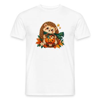 Igel-Herbst-Kürbis Halloween - Männer T-Shirt - Weiß - Vorne - AI Model Male 178 dark (178cm)