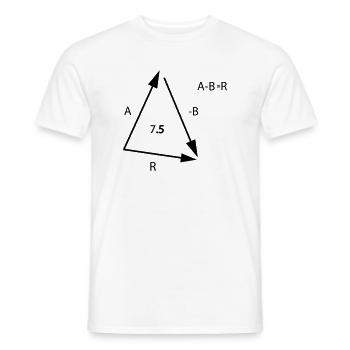 Algebra Mathe - Männer T-Shirt - Weiß - Vorne - AI Model Male 178 dark (178cm)