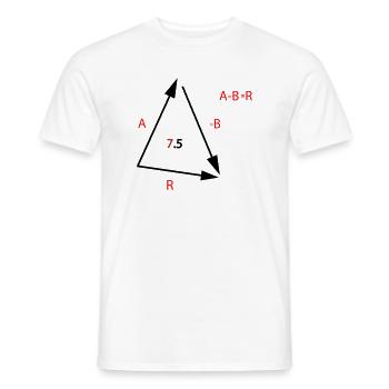 Algebraische Gleichung Typo Rot - Männer T-Shirt - Weiß - Vorne - AI Model Male 178 dark (178cm)