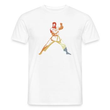 Karate Vintage Look - Männer T-Shirt - Weiß - Vorne - AI Model Male 178 dark (178cm)