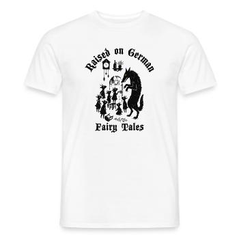 Raised on German Fairy Tails Wolf Sieben Geißlein - Männer T-Shirt - Weiß - Vorne - AI Model Male 178 dark (178cm)