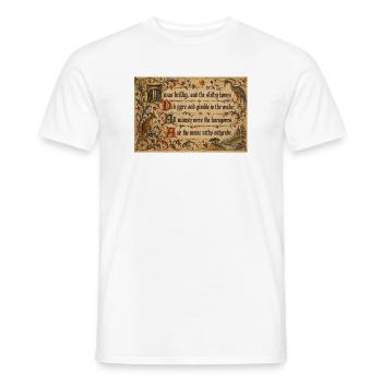 Mittelalterlicher Illumined Jabberwocky - Männer T-Shirt - Weiß - Vorne - AI Model Male 178 dark (178cm)