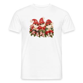 Coole Weihnachtswichtel im Streetwear-Look  - Männer T-Shirt - Weiß - Vorne - AI Model Male 178 dark (178cm)