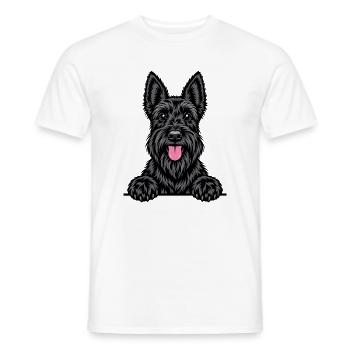 Scottish Terrier - Männer T-Shirt - Weiß - Vorne - AI Model Male 178 dark (178cm)
