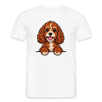 Cavapoo - Männer T-Shirt - Weiß - Vorne - AI Model Male 178 dark (178cm)