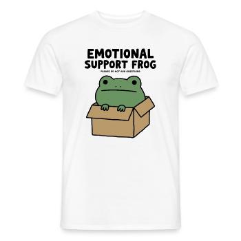 Emotionaler Unterstützungsfrosch - Männer T-Shirt - Weiß - Vorne - AI Model Male 178 dark (178cm)