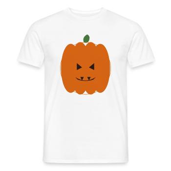 Kürbis Halloween Lächeln Design - Männer T-Shirt - Weiß - Vorne - AI Model Male 178 dark (178cm)