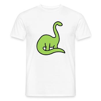 Lime Dino Silhouette auf Schwarz - Männer T-Shirt - Weiß - Vorne - AI Model Male 178 dark (178cm)