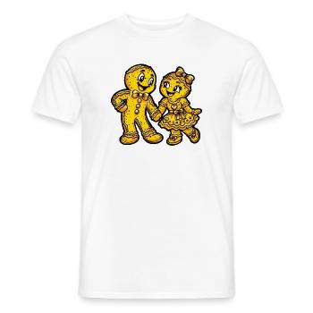 Pfefferkuchen Weihnachten Liebe - Männer T-Shirt - Weiß - Vorne - AI Model Male 178 dark (178cm)