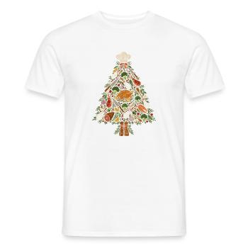 Gourmet Weihnachtsbaum - Männer T-Shirt - Weiß - Vorne - AI Model Male 178 dark (178cm)