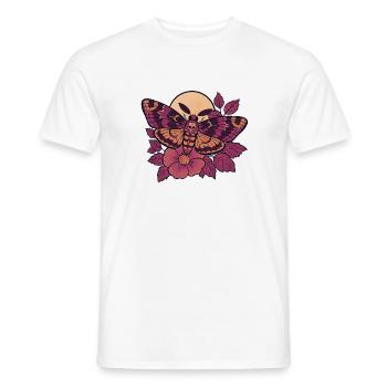 Schädelmotten-Mond-Floral - Männer T-Shirt - Weiß - Vorne - AI Model Male 178 dark (178cm)