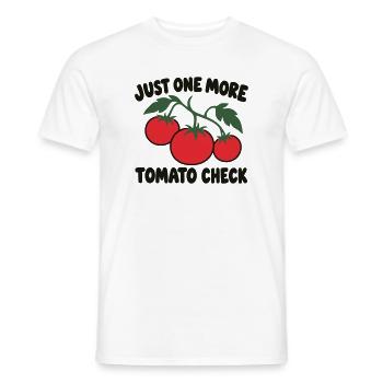 Tomatenanbausucht – lustiges Gartenzitat - Männer T-Shirt - Weiß - Vorne - AI Model Male 178 dark (178cm)