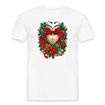 Weihnachts-Krankenschwester-Stethoskop-Herz - Männer T-Shirt - Weiß - Vorne - AI Model Male 178 dark (178cm)