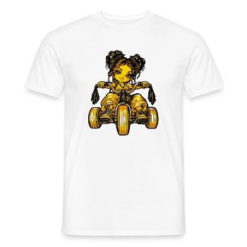 Girl Dreirad Mädchen  - Männer T-Shirt - Weiß - Vorne - AI Model Male 178 dark (178cm)