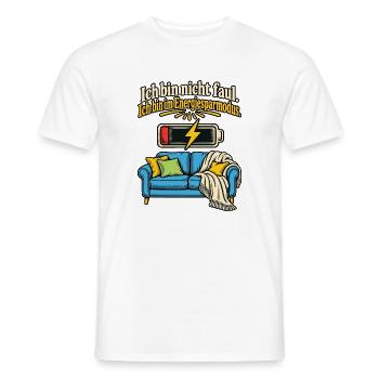 Ich bin nicht faul Energiesparmodus - Männer T-Shirt - Weiß - Vorne - AI Model Male 178 dark (178cm)