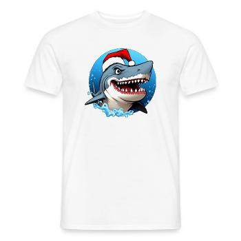Haie Weihnachten - Männer T-Shirt - Weiß - Vorne - AI Model Male 178 dark (178cm)