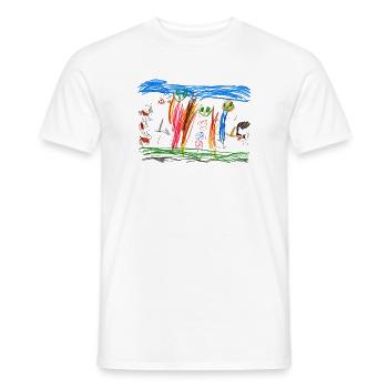 Kindertraum Gartenzauber - Männer T-Shirt - Weiß - Vorne - AI Model Male 178 dark (178cm)