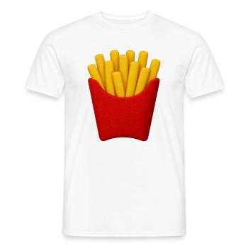 Pommes Frites Cartoon Muster - Männer T-Shirt - Weiß - Vorne - AI Model Male 178 dark (178cm)