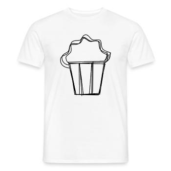 Popcorn handgezeichnet - Männer T-Shirt - Weiß - Vorne - AI Model Male 178 dark (178cm)
